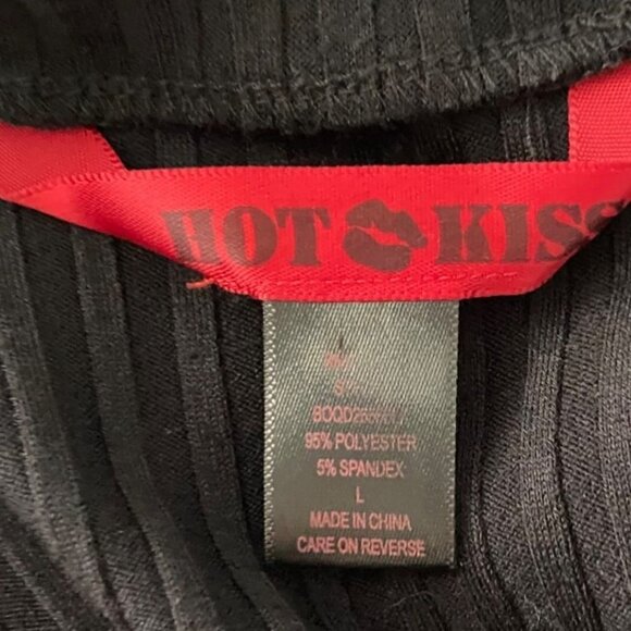 Hot Kiss Black Off shoulder Knit Dress Large - Picture 9 of 9